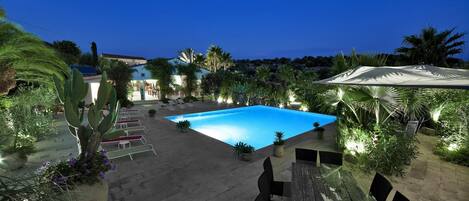 A heated pool