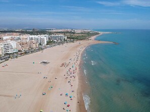 Beach nearby, sun-loungers