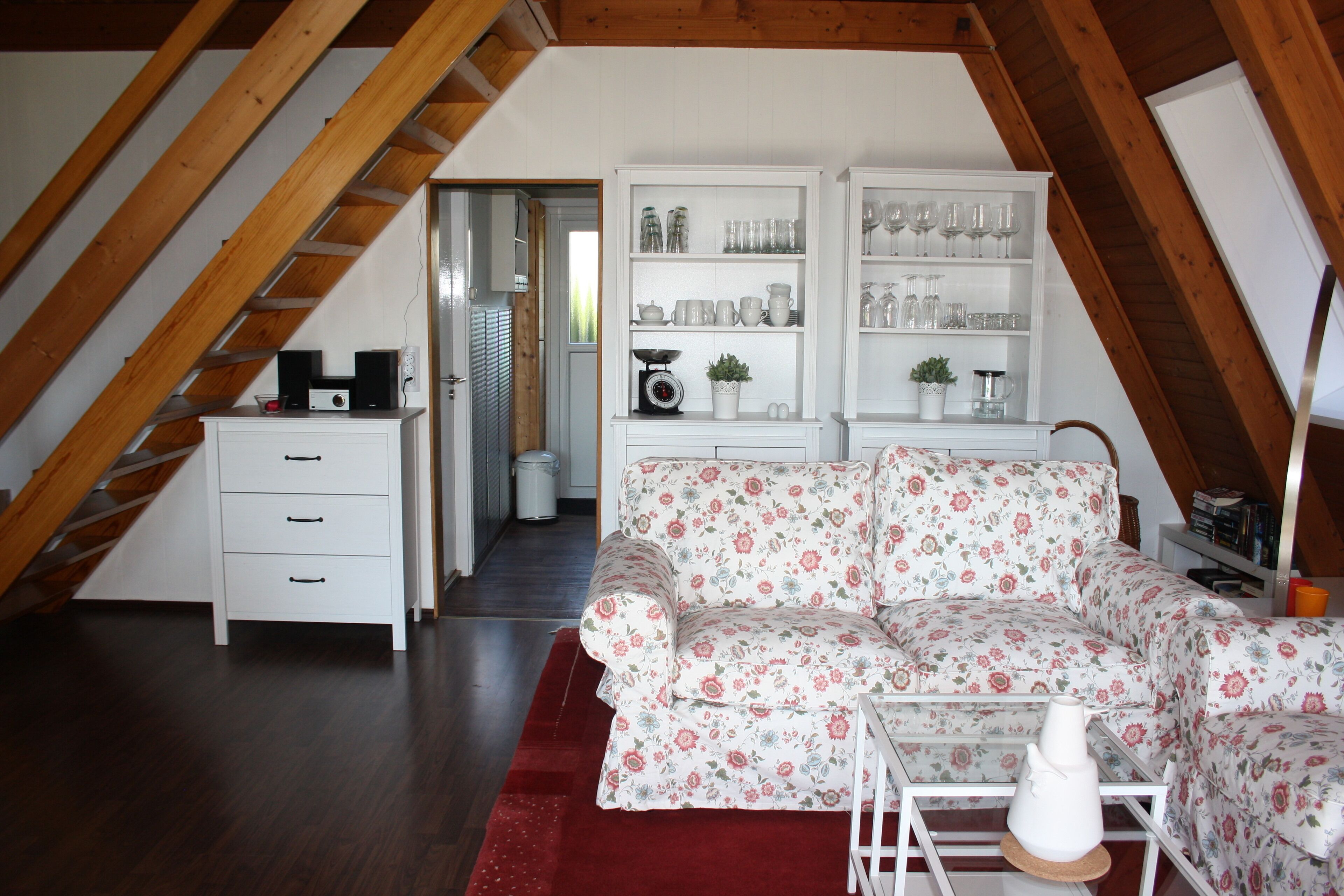 TV, fireplace, DVD player, toys