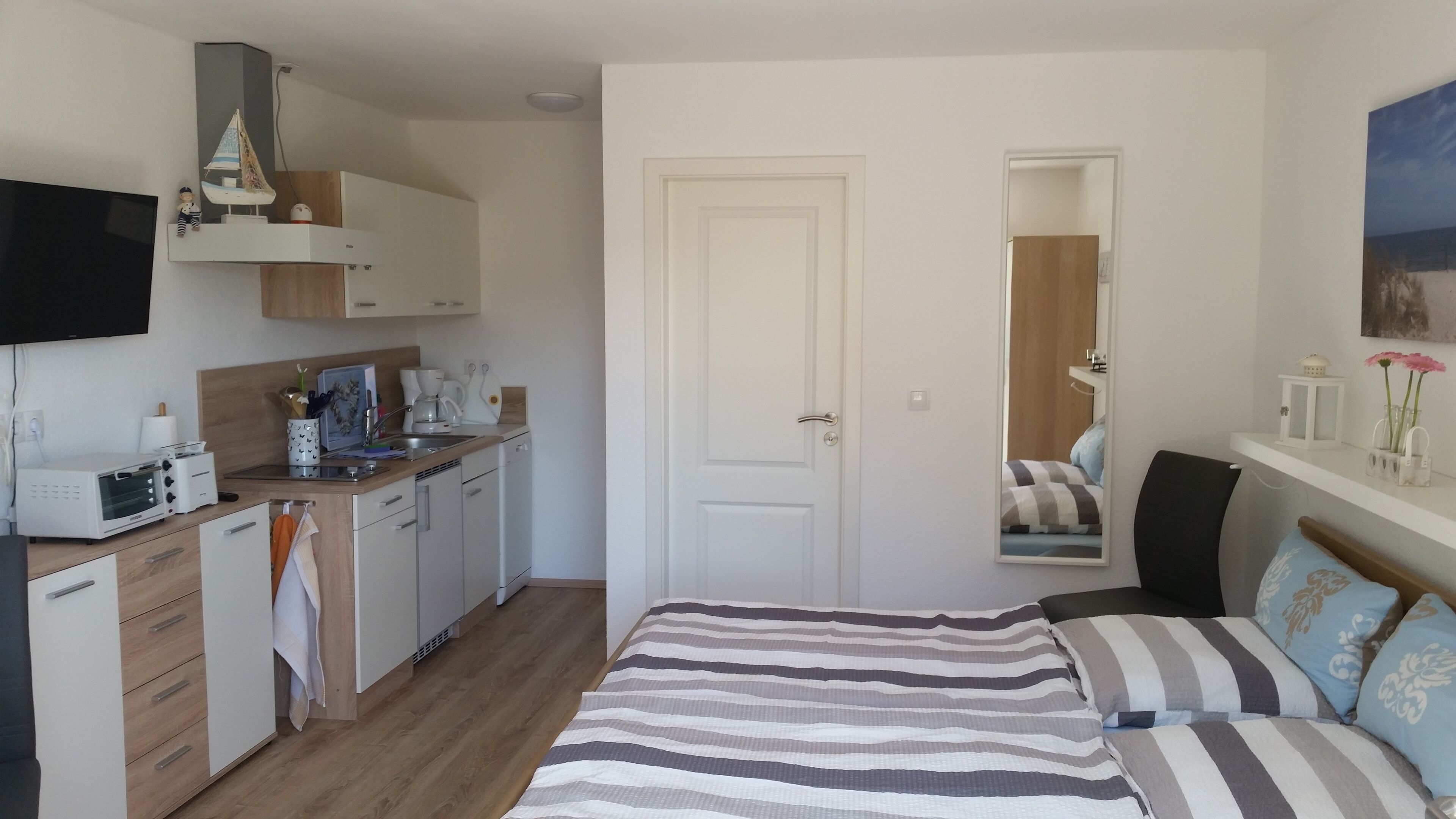 Comfortable cozy 1-room apartment for 2 people