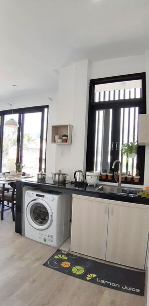 Desk, blackout drapes, iron/ironing board, free WiFi