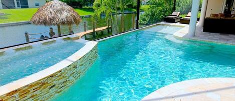 Outdoor pool, a heated pool