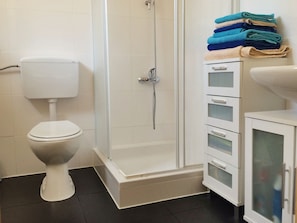 Hair dryer, towels