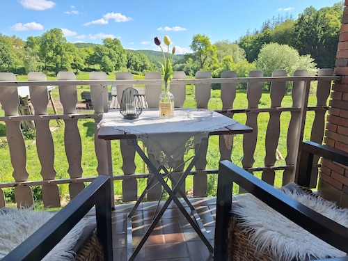 Kolvenbacher Ziegenhof FeWo "Geißlein" Hochparterre - mit traumhaftem Talblick 