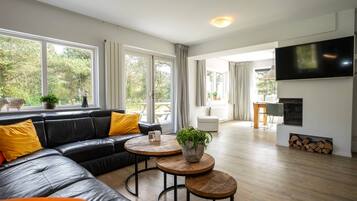 TV connectée, cheminée, jouets, chaßne hi-fi