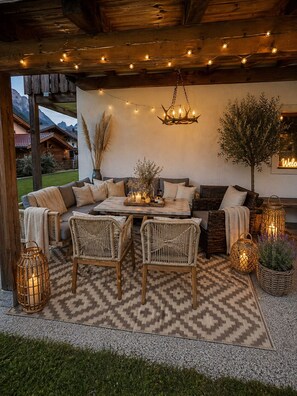 Terrace/patio - Alpenperle vacation home at the foot of the Zugspitze (Grainau)