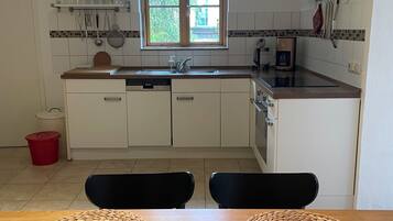 Fridge, oven, stovetop, dishwasher
