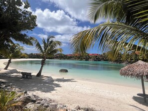 On the beach, sun-loungers, beach towels - ZAVOKA, Eden Island: Private stair to the beach, quiet and peaceful, 2-4 guests (Victoria)
