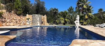 Fantastic villa/finca with pool landscape, sea view, palm garden on 5000 m²