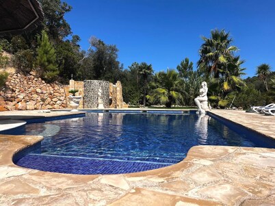 Fantastic villa/finca with pool landscape, sea view, palm garden on 5000 m²