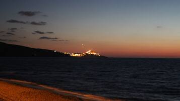 Perto da praia, toalhas de praia