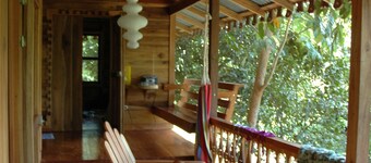 The house is in the middle of Jungle but also 5 minutes walk from the beach