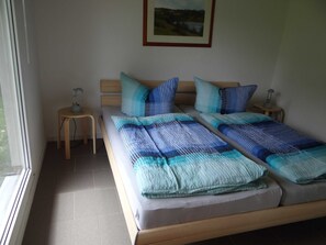 2 soveværelser, sengetøj