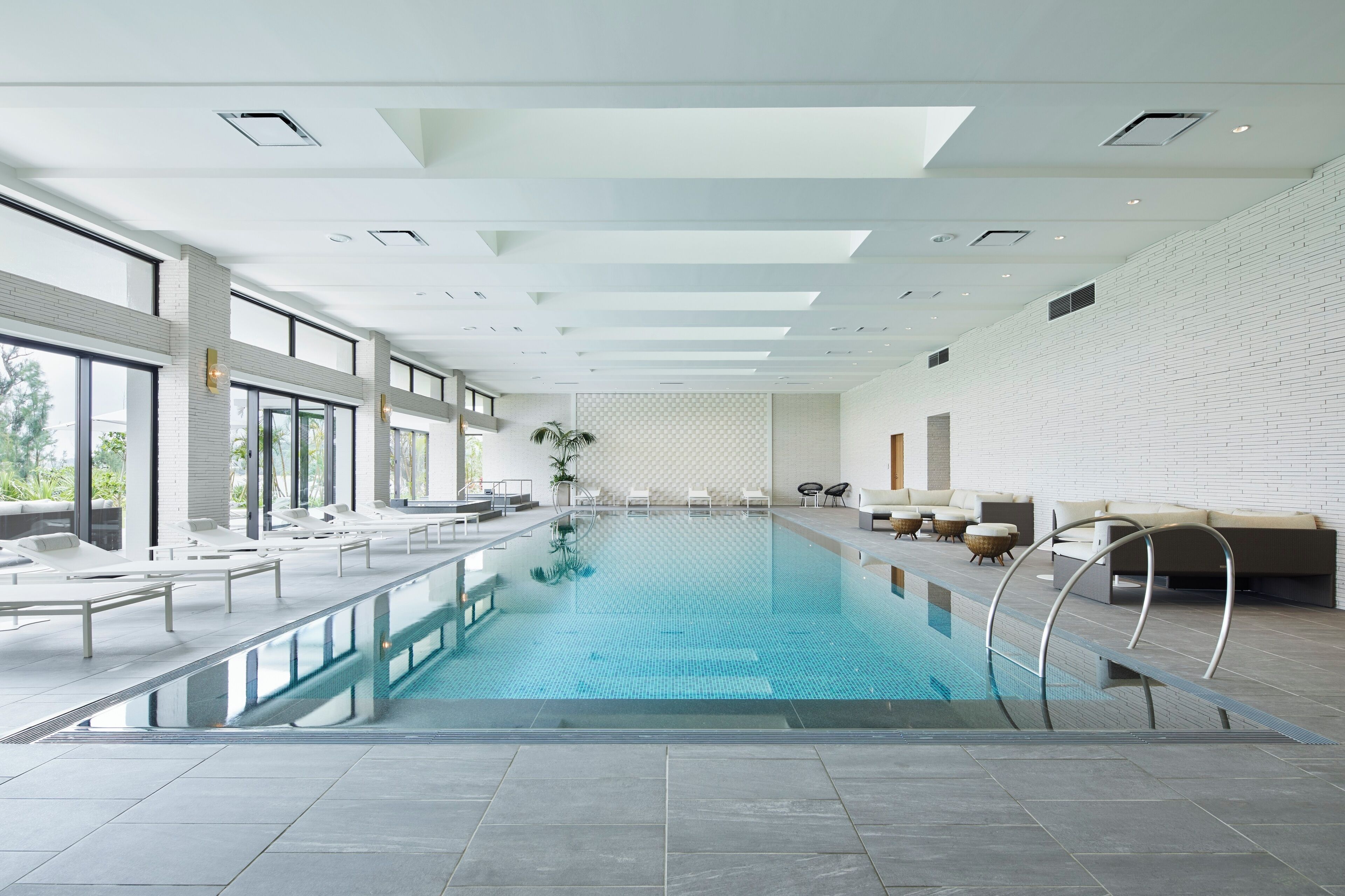 Indoor pool, seasonal outdoor pool, pool cabanas (surcharge)