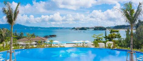 Indoor pool, seasonal outdoor pool, cabanas (surcharge), pool umbrellas