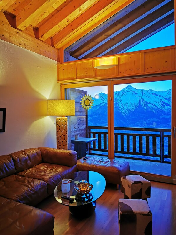 Smart TV, fireplace, DVD player, books