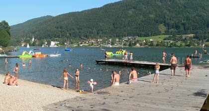 Apartment on Lake Ossiach, free entry to the lido, apartment for