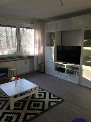 Fernseher, DVD-Player, Stereoanlage