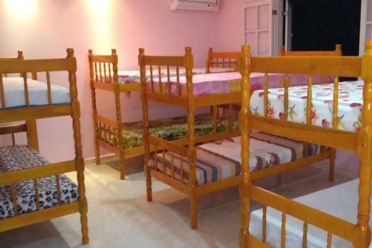 Blackout curtains, iron/ironing board, bed sheets