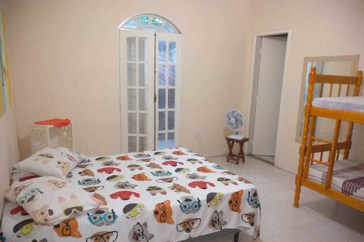 Blackout curtains, iron/ironing board, bed sheets