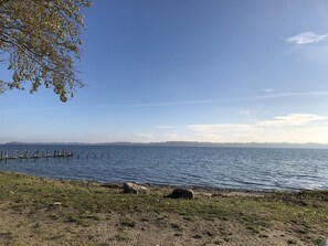 Beach nearby, sun-loungers