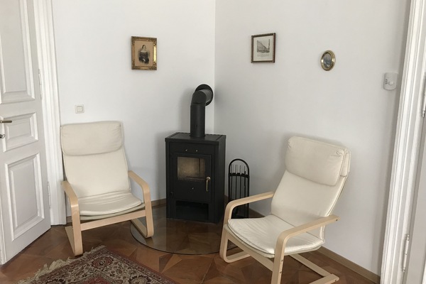 Wohnzimmer mit Kamin