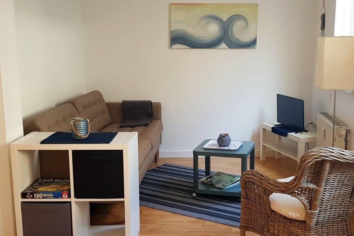 Departamento, 1 habitación (Fewo 4) | Área de sala de estar | Televisión de pantalla plana