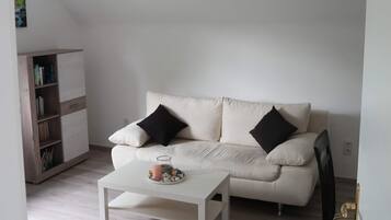 TV, DVD player, toys, books