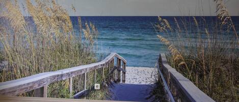 Vlak bij het strand