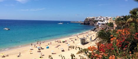 Sun-loungers, beach towels