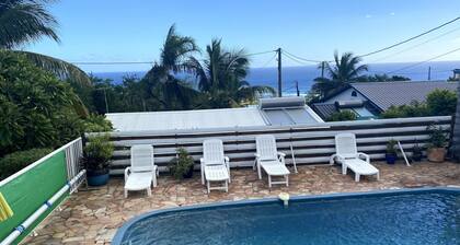 Villa Creole 5 F for 6/8 people with swimming pool and pool house
