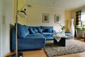 Tv, dvd-spelare, böcker och en stereo