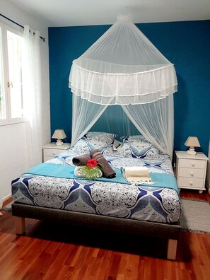 1 bedroom, iron/ironing board, travel crib, free WiFi