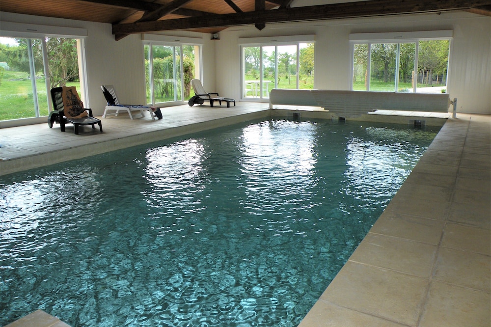 Relaxation and tranquility along the indoor heated pool