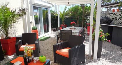 Appart T3 57m2 Jardin70m2.CLIM WIFI PARKINGPRIVÉ PORT MALFATO TV FREE+SAT