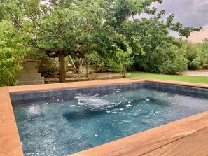 Outdoor pool, a heated pool