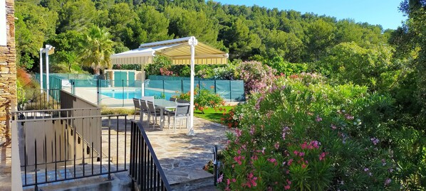 Piscine extérieure, piscine chauffée