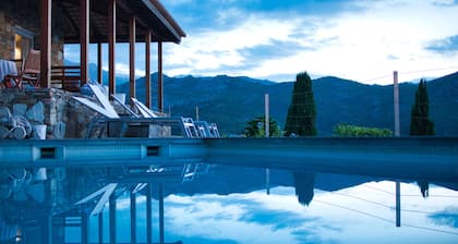 sea view villa with heated pool overlooking the beach of Saint Florent