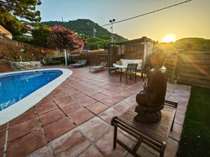 Terrace/patio -  Beautiful apartment in villa with pool and garden  (Cabrils)