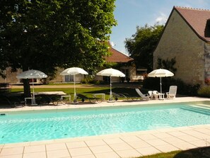A heated pool