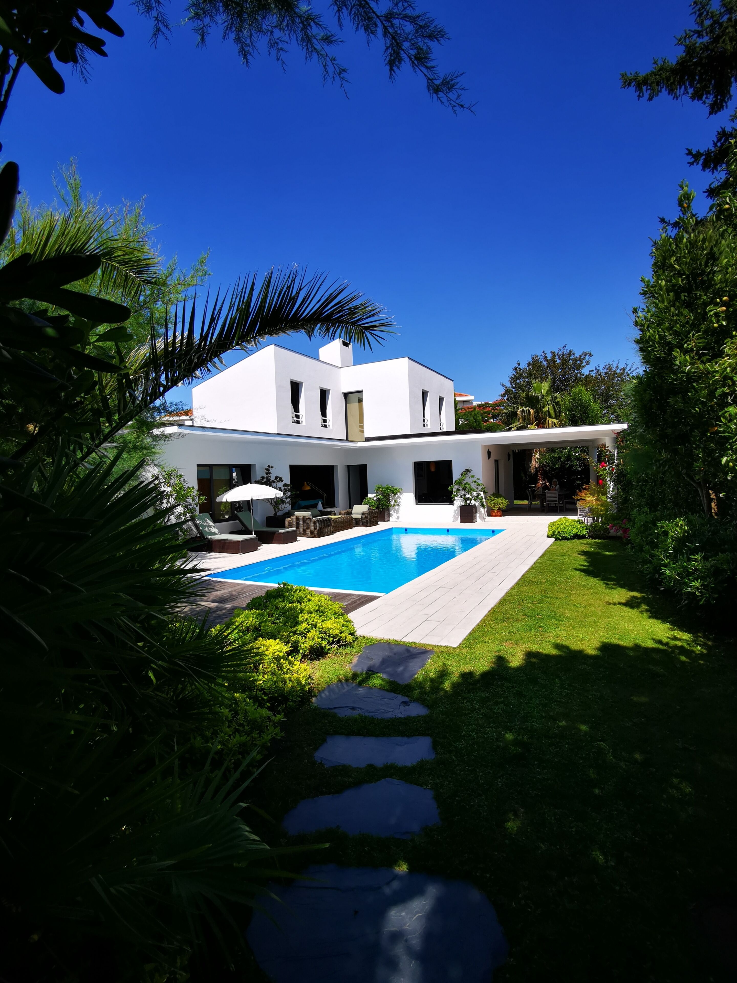 Piscine extérieure, piscine chauffée