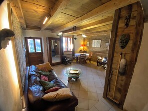 TV, fireplace, DVD player, books