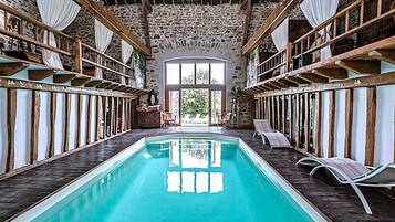 Indoor pool, a heated pool