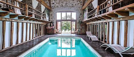 Indoor pool, a heated pool