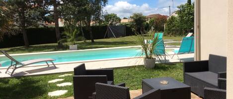Outdoor pool, a heated pool