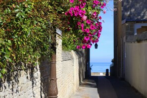 Property grounds - Beautiful house with sea view and fireplace (Ver-sur-Mer)