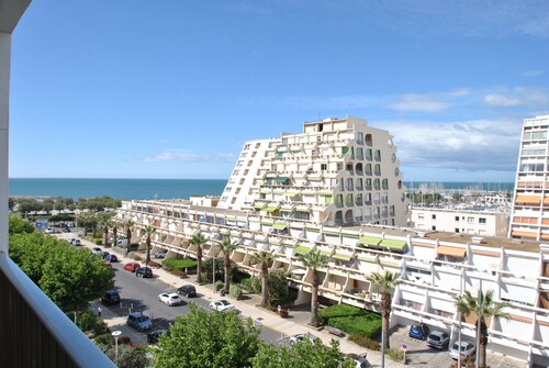 2-3 pers air-conditioned studio with harbor and sea view - Grande Motte