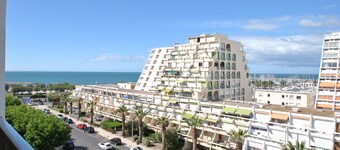 2-3 pers air-conditioned studio with harbor and sea view - Grande Motte