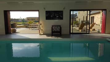 Indoor pool, a heated pool