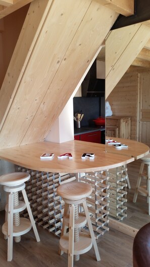 Dining - LOUP apartment in new chalet with view on the Matemale lake 11 beds (Les Angles)